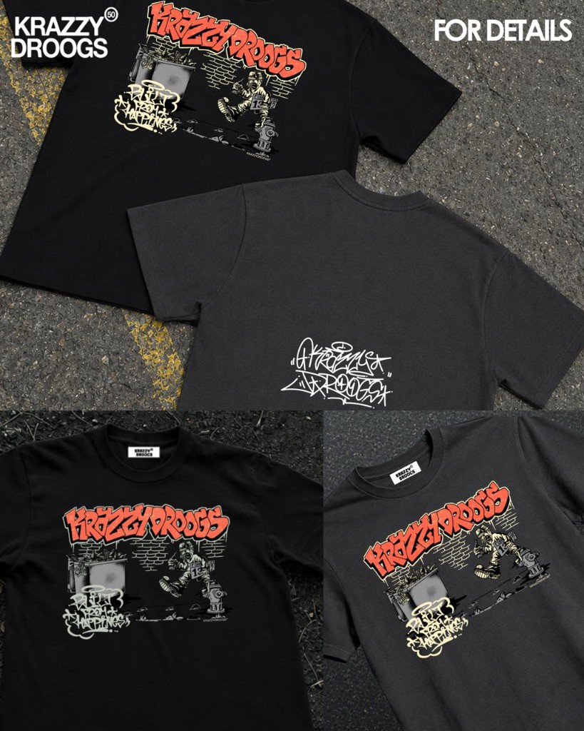 KRAZZYDROOGS.50 TRASH IT — Black & Dark Grey